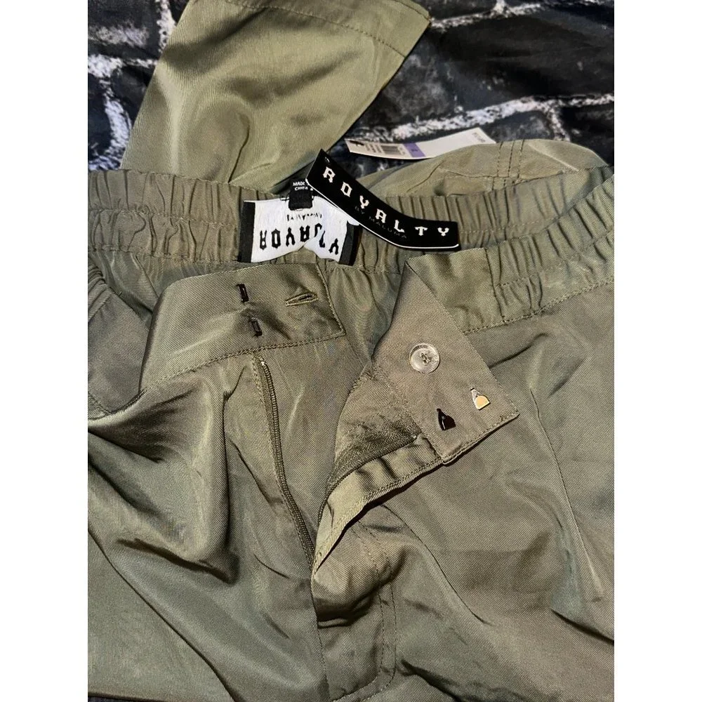 Royalty by Maluma Mens Utility Flat Front Trouser Pants, Green, Size‎ 38, NWT